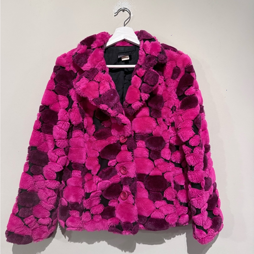 VINTAGE SANS SOUCI JACKET Texture Pink Red Valentines Party Cocktail Women S